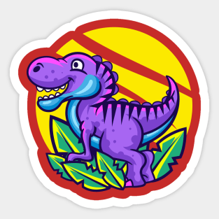 Cute Purple Little Dino Sticker